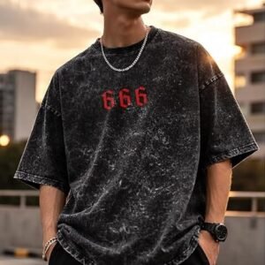 Oversized T-Shirt Unisex Drop Shoulder Dye Washed Street