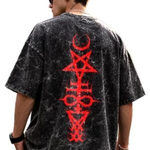 Oversized T-Shirt Unisex Drop Shoulder Dye Washed Street