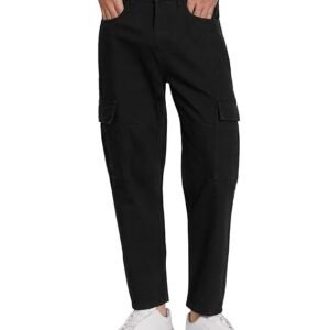 Men's Baggy Cargo Jeans (Loose Fit | 100% Cotton)