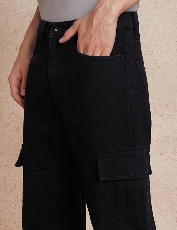 Men's Baggy Cargo Jeans (Loose Fit | 100% Cotton) - Image 3