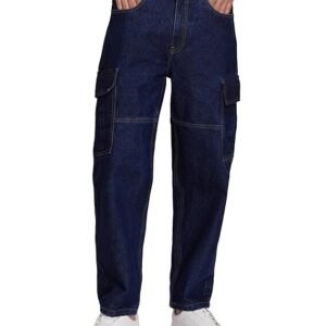 Men's Baggy Cargo Jeans (Loose Fit | 100% Cotton)