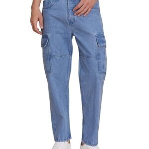 Men's Baggy Cargo Jeans (Loose Fit | 100% Cotton)