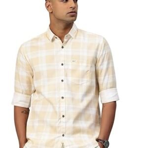 Comfort Slim Fit Pure Cotton Checked Casual TShirt