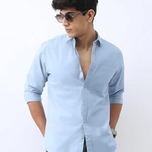 Men's Cotton Full Sleeve Regular Fit Casual Solid Shirt