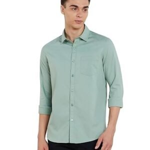 Men's Solid Slim Fit Cotton Casual Shirt | Plain | Full Sleeve | Summer