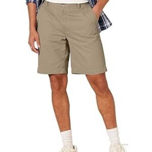 Men's Classic Fit Cotton Twill Chino Shorts – Breathable Summer Casual Wear with Zip Fly, Slant Pockets & Button Closure | Lightweight Non-Stretch Shorts