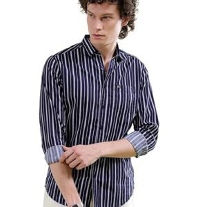 Men Slim Fit Checkered Full Sleeves Spread Collar Casual Shirt