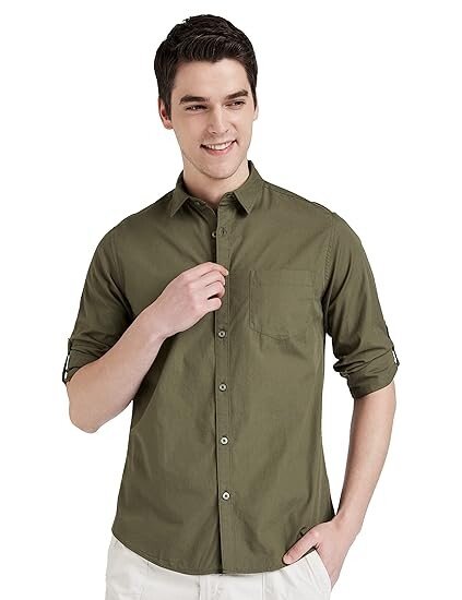 Men's Cotton Shirt | Casual | Plain | Full Sleeve | Summer - Regular Fit
