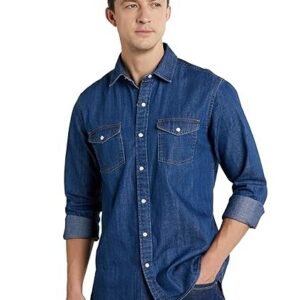 Premium Men's Casual Cotton Denim Shirt (Regular Fit)
