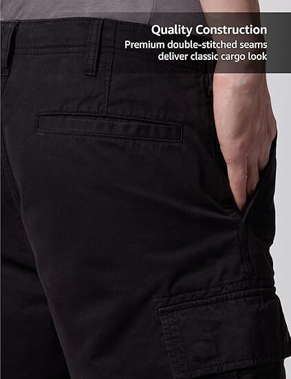 Men's Relaxed Fit Washed Cargo Shorts - Regular Fit | Pure Cotton - Image 4