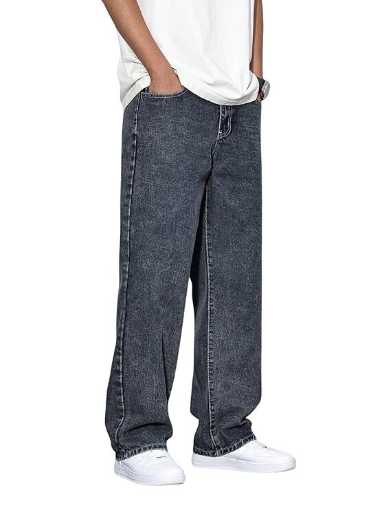 Men Jeans || Baggy Fit Jean's for Man || Loose Fit High Rise Denim || Stretchable Casual Wear Jean,s || Dance Rap Rapping Style Pant for Men || Denim Cotton Jeans