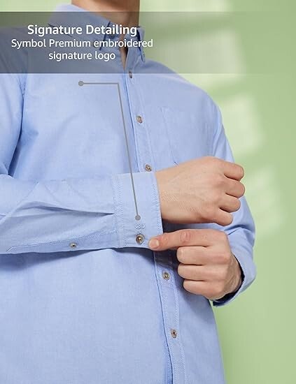 Premium Men Stylish Solid All Day Fresh Buttondown Casual Shirt - Regular Fit | Plain | Full Sleeve | Cotton Semi Formal Wear - Image 3
