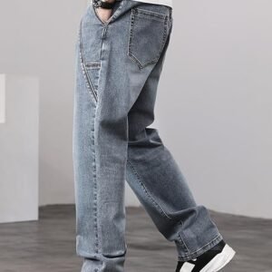 Streetwear Jeans for Men | Stylish Denim Jeans | Relaxed Wide Leg | Baggy Fit | Unique Stitch