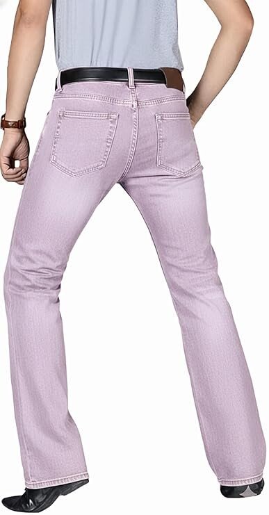 Men’s Bell Bottom Jeans || Bootcut Denim Pants || Wide Leg Flared Jeans for Men || High Waist Stretchable Retro Fit || Cotton Jeans for College Casua - Image 2