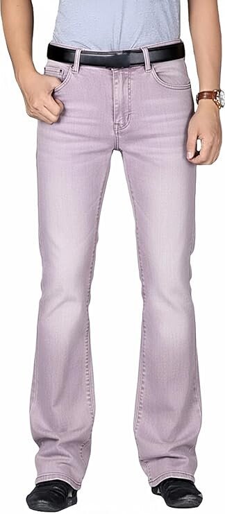 Men’s Bell Bottom Jeans || Bootcut Denim Pants || Wide Leg Flared Jeans for Men || High Waist Stretchable Retro Fit || Cotton Jeans for College Casua - Image 3
