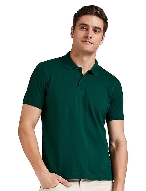 Men's Cotton Rich Solid Polo Tshirt | Collar Tshirts | Half Sleeves | Plain-Regular Fit (Available in Plus Sizes) - Image 3