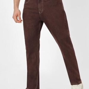Fashion Men's Brown Slim Fit Denim Jeans Stretchable